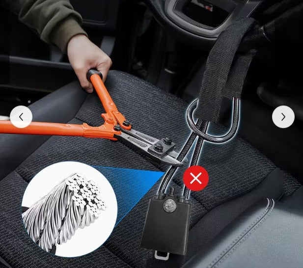 BLOQUEO DE VOLANTE AL -CINTURON DE SEGURIDAD