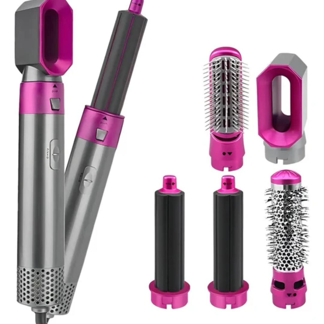 Cepillo Secador 5 En 1 Peinados Rápidos y Duraderos.